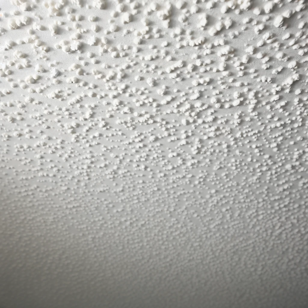 A popcorn ceiling