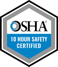 OSHA 10 Hour Safety Certified badge