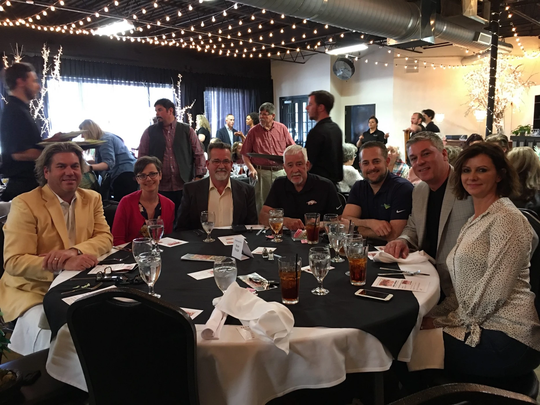 Group around a dinner table