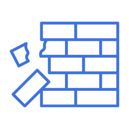 Damaged or deteriorating building materials Icon
